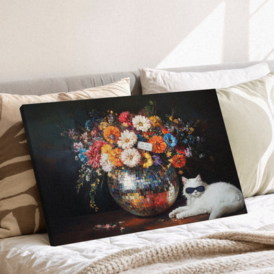 Cool Cats Live Here Canvas