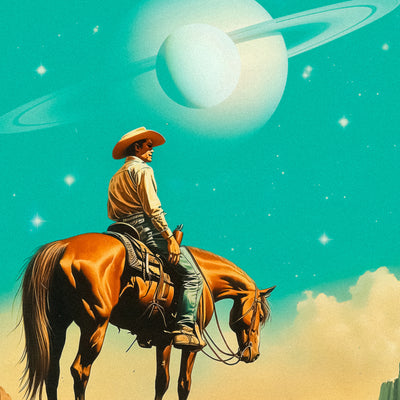 Western Astronaut Canvas