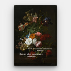 Blumen Halleluja Leinwand – Leinwand Vertikal #01