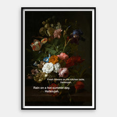 Blommor Halleluja — Konsttryck vertikal #01