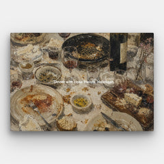 Diner met vrienden Halleluja Canvas — Canvas Horizontaal #01
