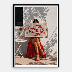 Todo lo que necesitas es amor — Impresión artística vertical n.° 01