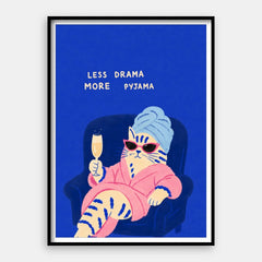 Mindre drama Mere Pyjamas — Kunsttryk Lodret #01