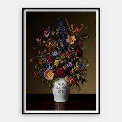 Vi er alle gale her — Kunsttryk Lodret #01