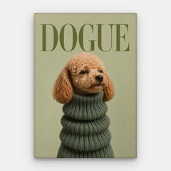 Toile Dogue Caniche — Toile verticale #01