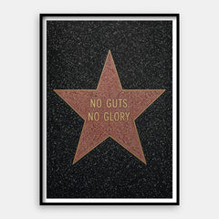No Guts No Glory — Impressão artística vertical #01
