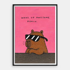 Wake Up Awesome — Kunsttryk Lodret #01