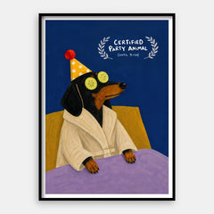 Animal fiestero certificado — Impresión artística vertical n.° 01
