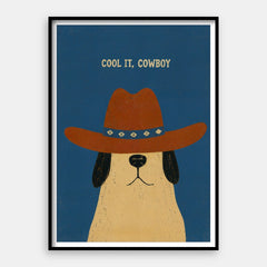 Cool It Cowboy — Konsttryck vertikal #01