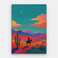 Lone Cowboy Canvas – Leinwand vertikal #01