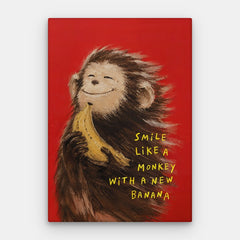 Toile Sourire comme un singe — Toile verticale #01