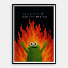 Ik heb geen idee — Kunstprint verticaal #01