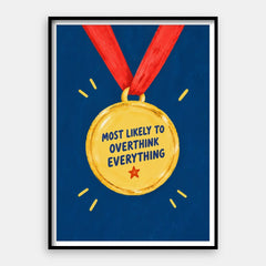 Cel mai probabil să se gândească prea mult — Art Print Vertical #01
