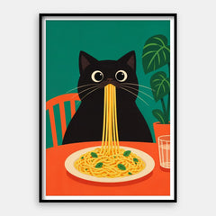 Gato de fideos — Impresión de arte vertical #01