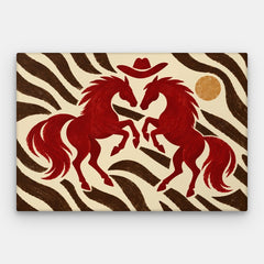 Cowboy Zebra Canvas — Canvas Horizontal #01