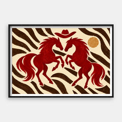 Cowboy Zebra — Kunstprint horizontaal #01