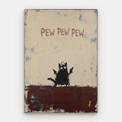 Lienzo Pew Pew Pew — Lienzo Vertical #01