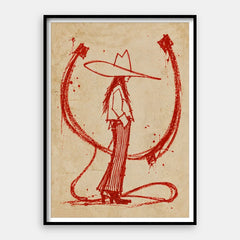 Moderni Cowgirl — Taidevedos pystysuora #01