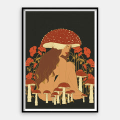 Mujer Hongo — Impresión de Arte Vertical #01